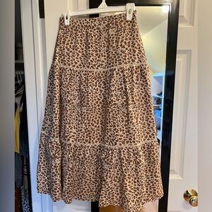 Leopard print maxi skirt